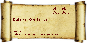 Kühne Korinna névjegykártya