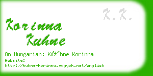 korinna kuhne business card